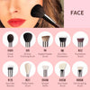 OVW Makeup Brushes Set Beauty Puff Sponge Egg Powder Kabuki Blush Concealer Eye Shadow Makeup Brush Kit NoirKiss