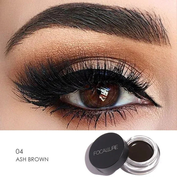 Focallure Eyebrow Gel Waterproof Liquid Eyebrow Cream Eye Cosmetics Long Lasting Eye Brow Makeup Set Plus Brush NoirKiss